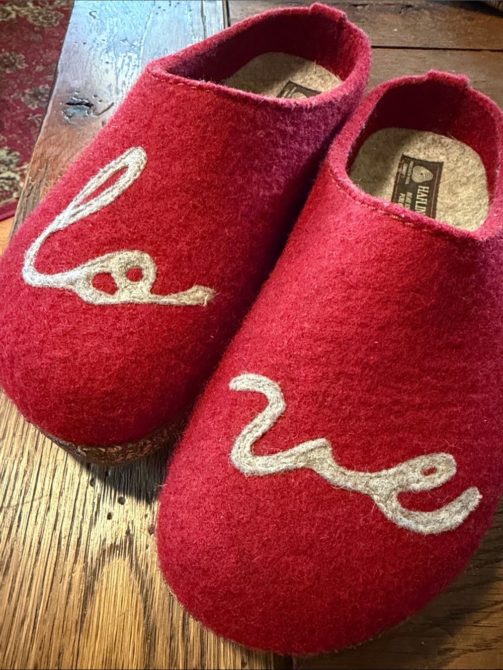 HAFLINGER Women's Grizzly Lovely Wool Clogs - EUC Sz 39 (USA 8.5) - Picture 2 of 14